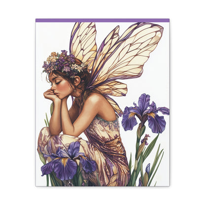 Iris You Were Here - Flowers & Fairies Collection - Fine Art Print on Canvas