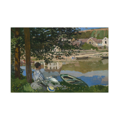 On the Bank of the Seine at Bennecourt - Monet Fine Art Poster