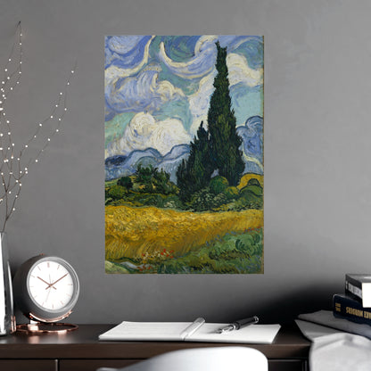 Van Gogh - Wheat Field with Cypresses - Museum Collection - Fine Art Poster