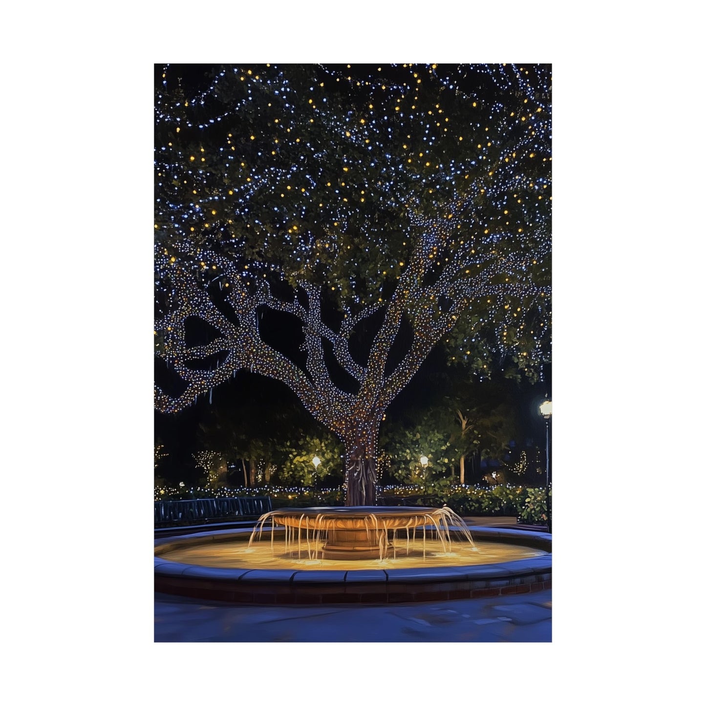 Winter Lights in the Park - Fine Art Print - Poster Print