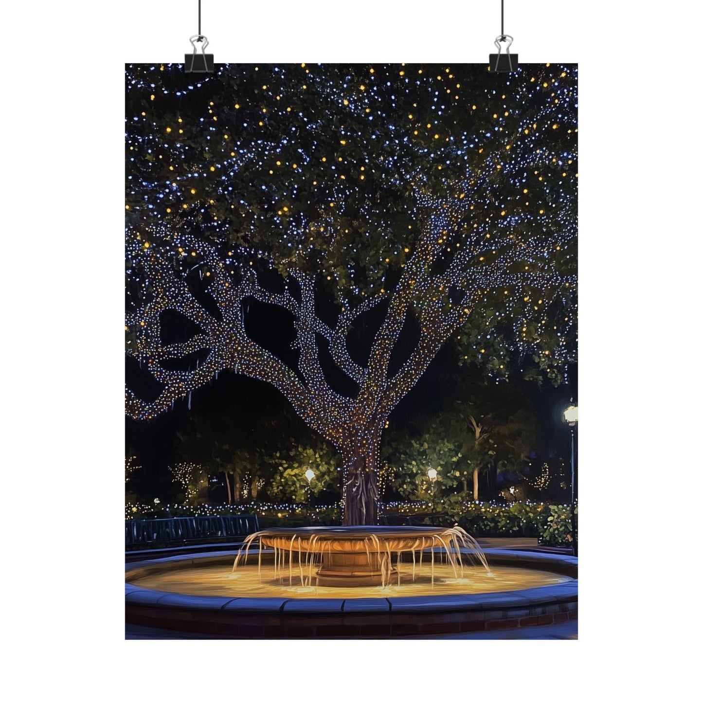 Winter Lights in the Park - Fine Art Print - Poster Print