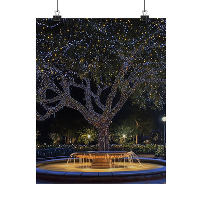 Winter Lights in the Park - Fine Art Print - Poster Print