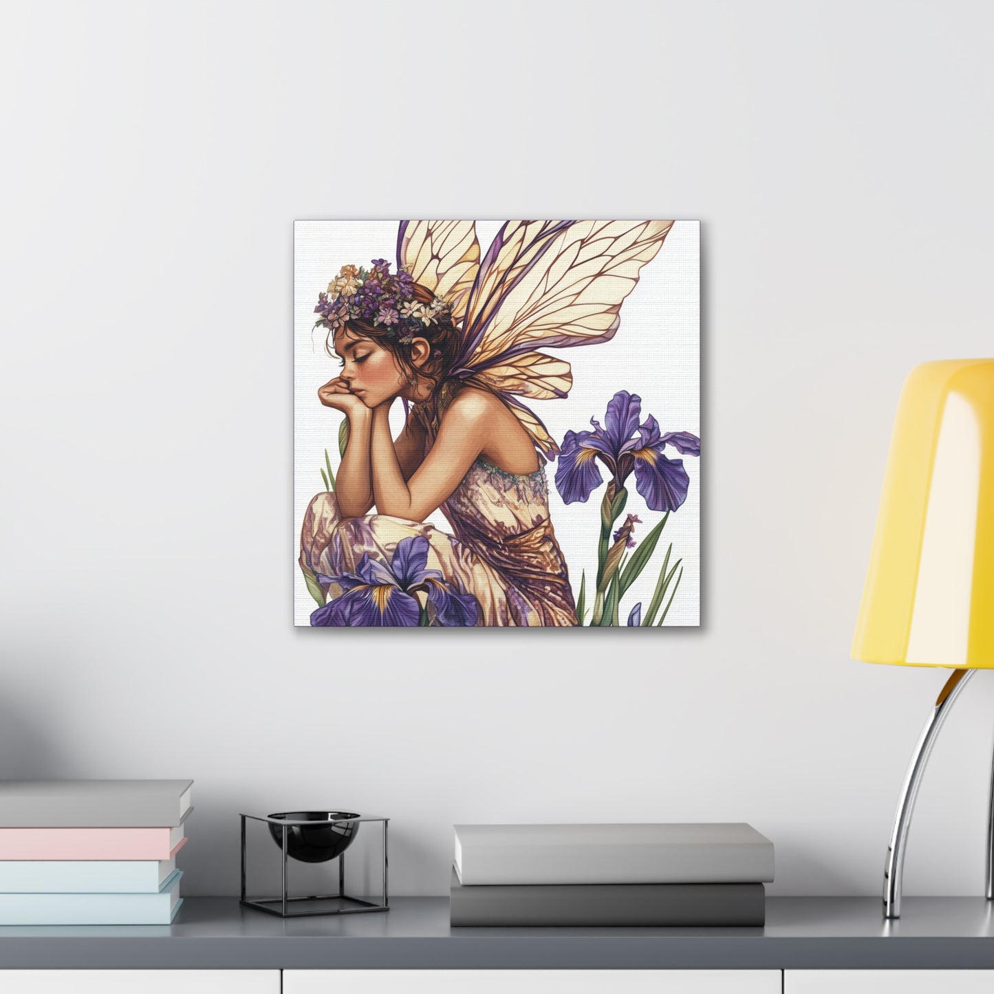 Iris You Were Here - Flowers & Fairies Collection - Fine Art Print on Canvas