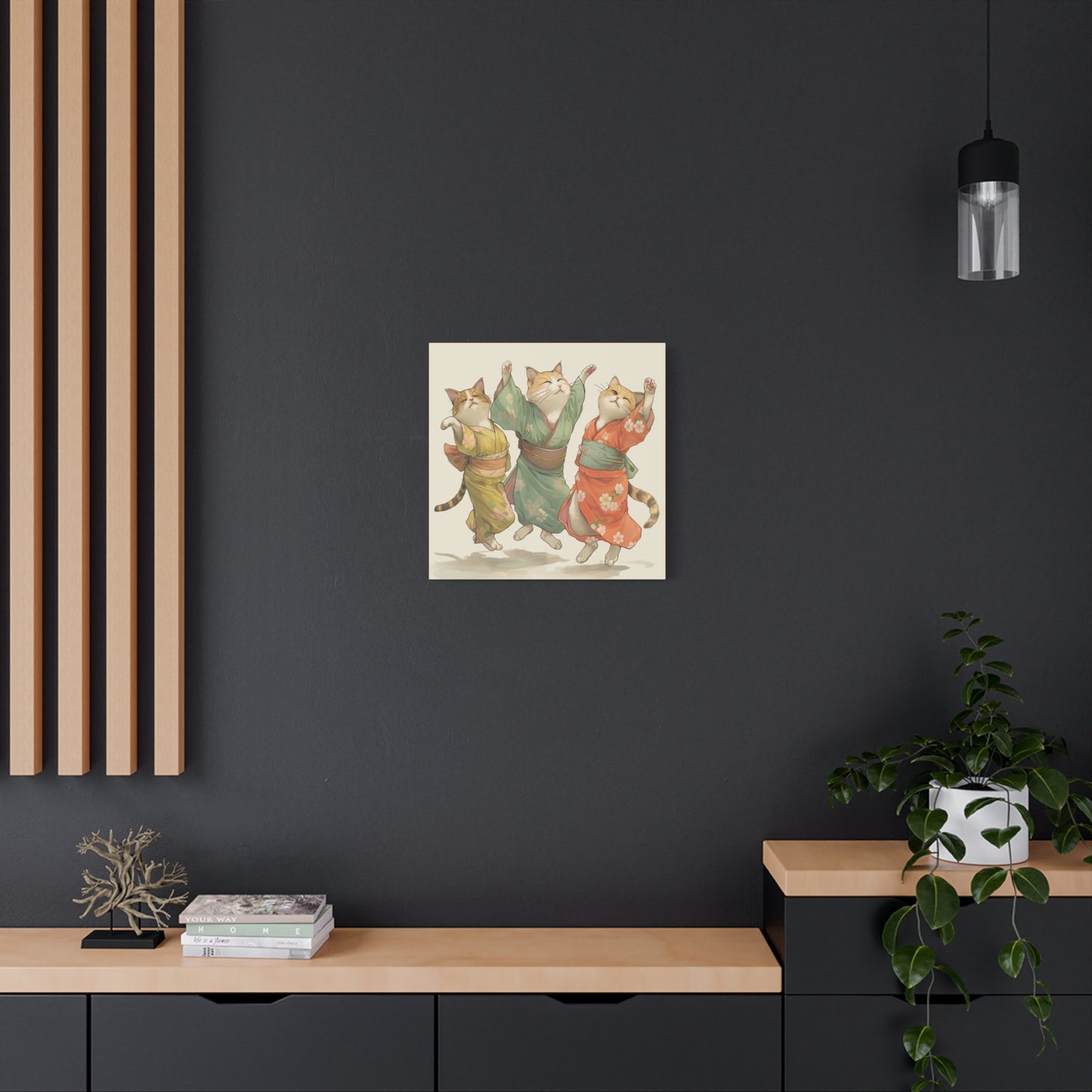 Cheery Cats Prancing - Wall Art Canvas - Home Décor