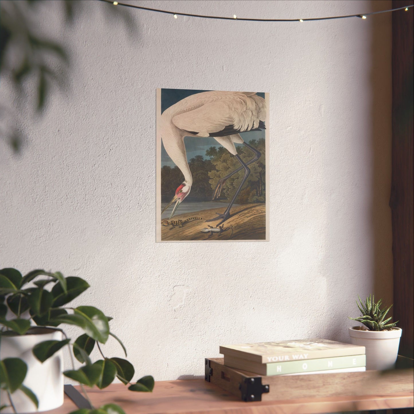 Crane in the Glades - Vintage Fine Art Print - Art Print - Poster for Nature Lovers & Birdwatchers