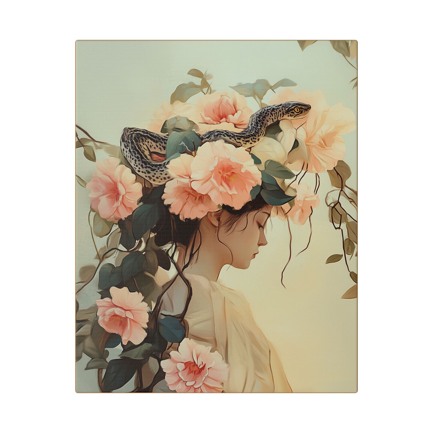 Snake Charmer - Secret Garden Series - Fine Art Print on Canvas
