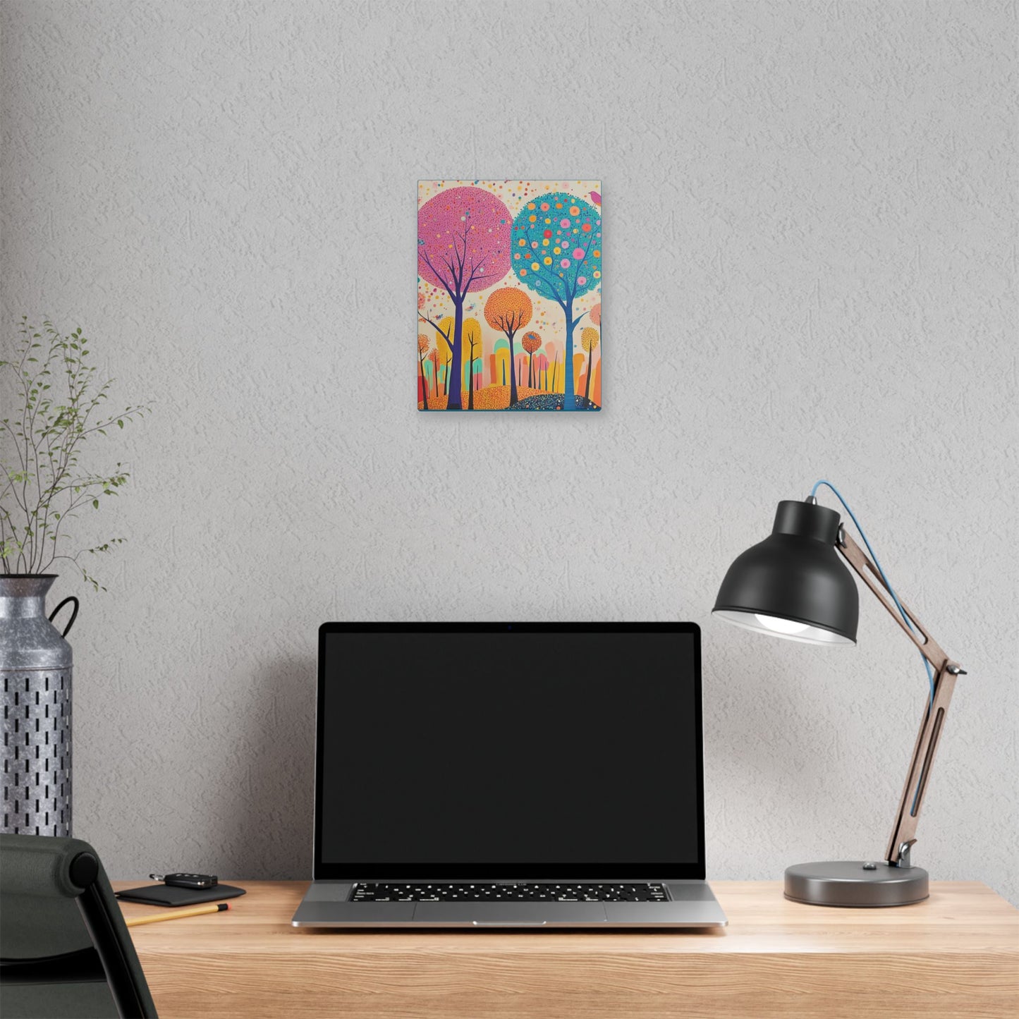 Happy Polka Dot Trees - Delight in Nature Series - Fine Art Print on Canvas