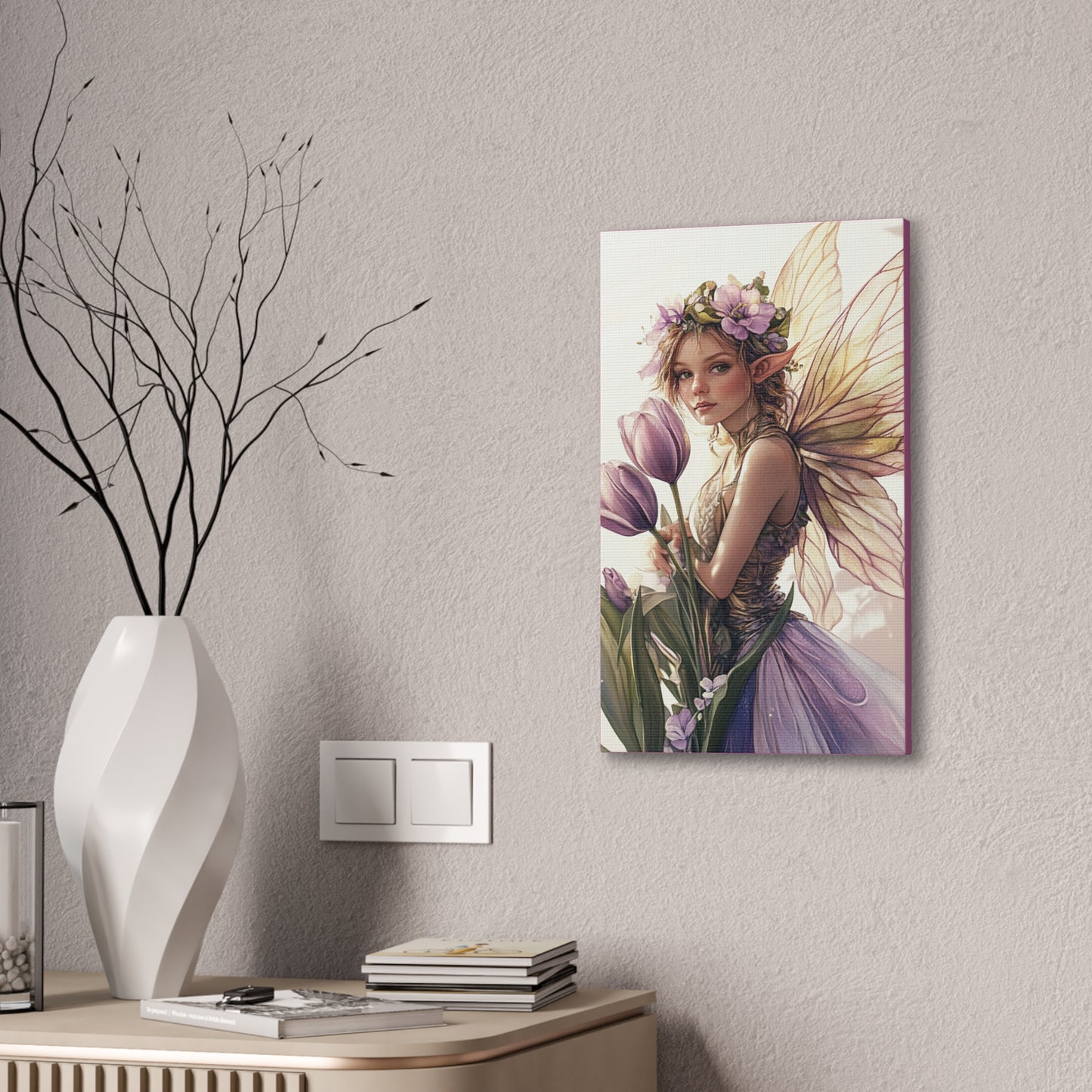 Tuesdays are for Tulips - Flowers & Fairies Collection - Fine Art Print on Canvas