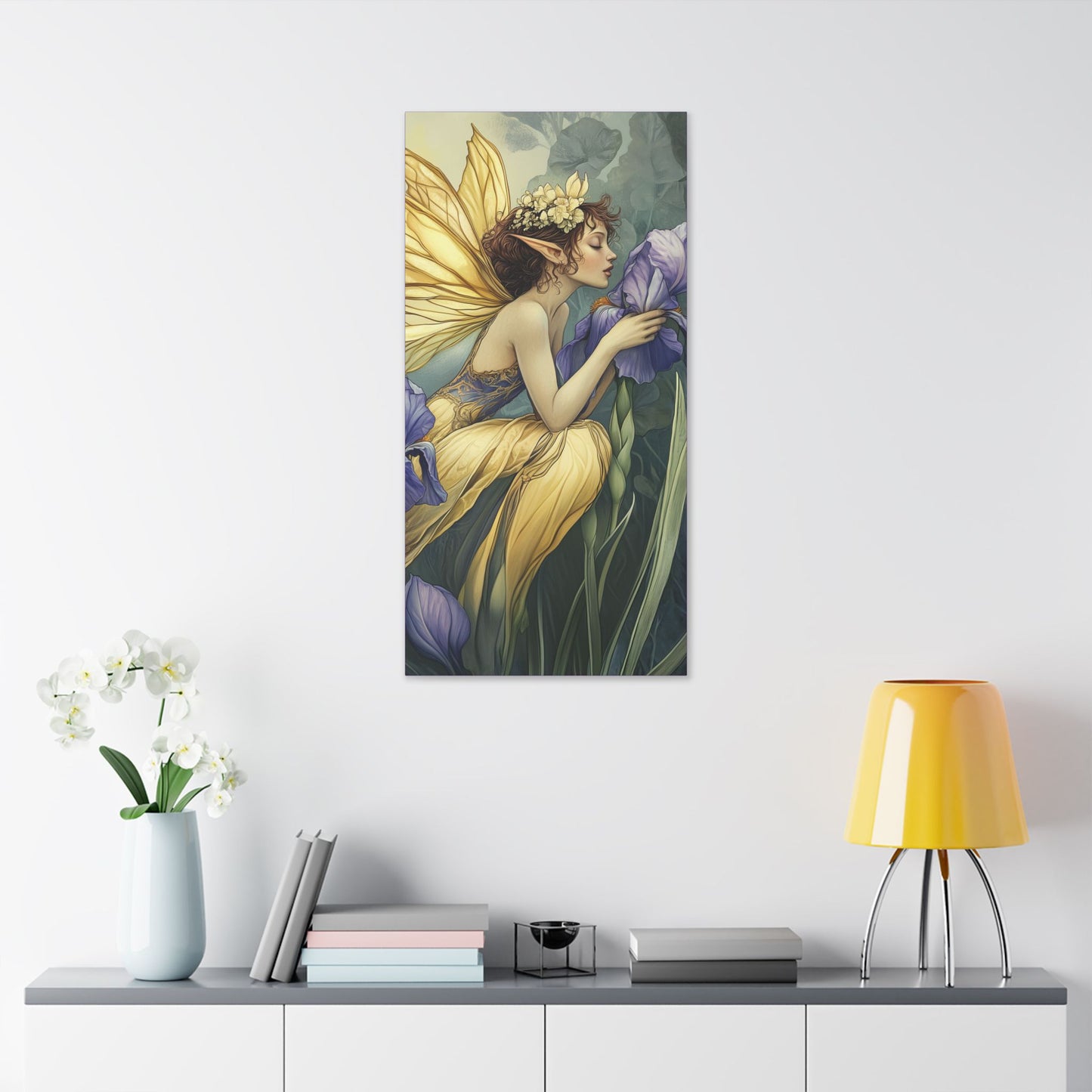 Iris You Were Here - Flowers & Fairies Collection - Fine Art Print on Canvas
