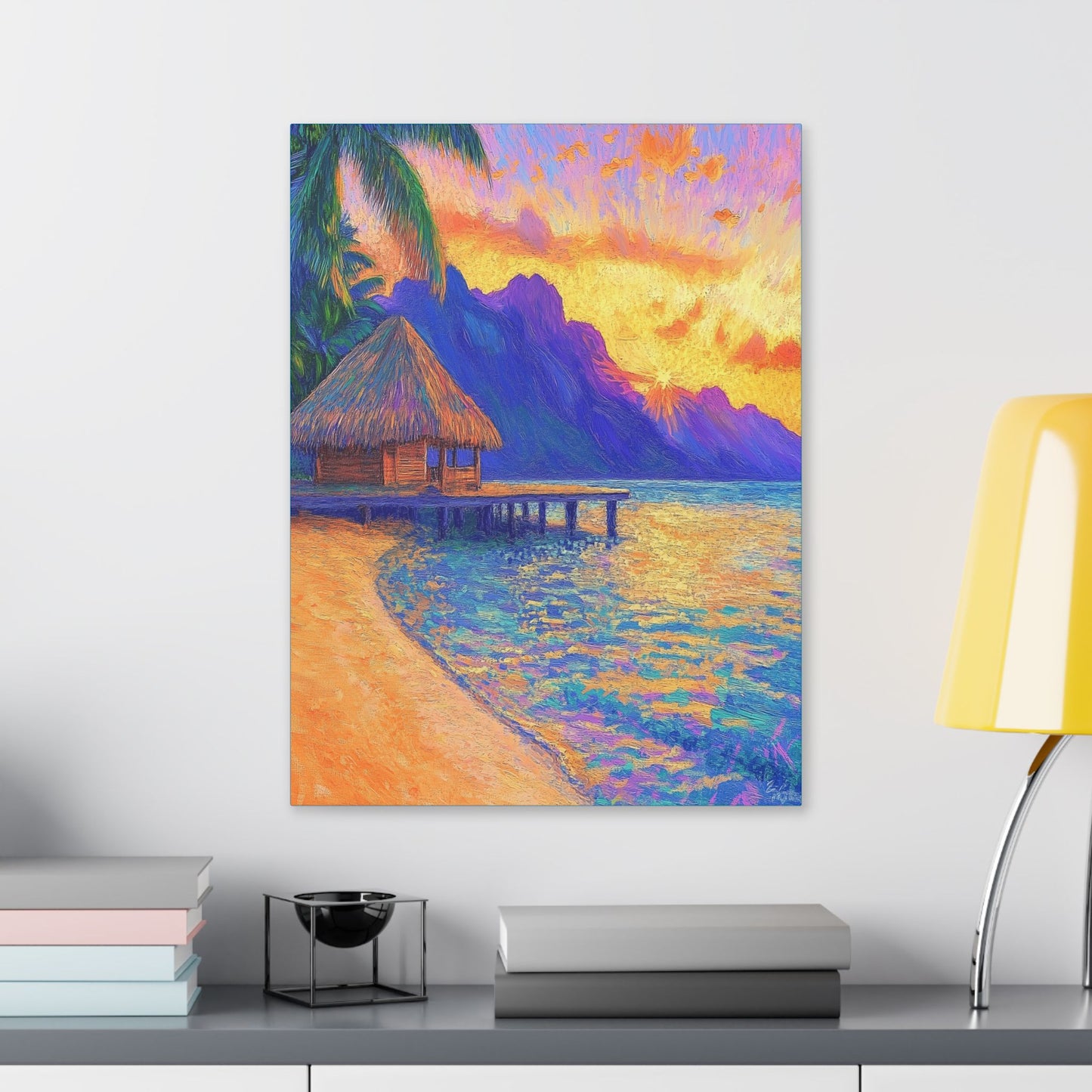 Mornings are Better on Vacation  - Fine Art Print on Canvas