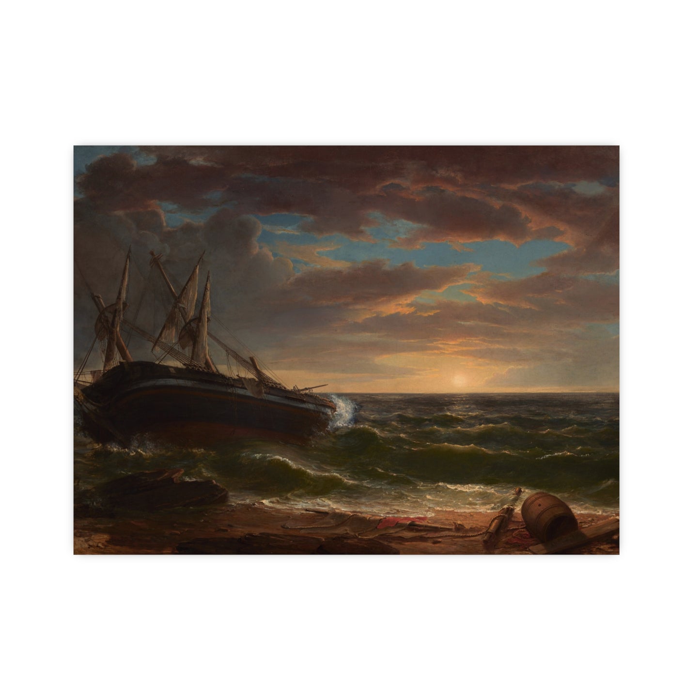 The Stranded Ship - Maritime Drama Fine Art Poster