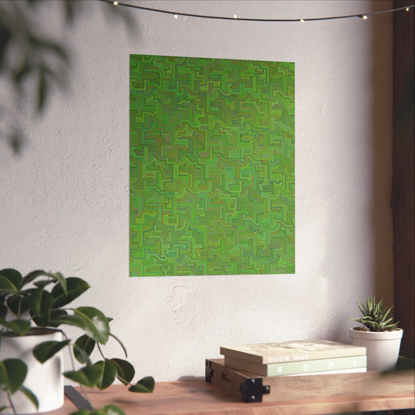 Circuit Board Art Print - Multi-color - Tech- Vertical Poster - Modern Wall Art