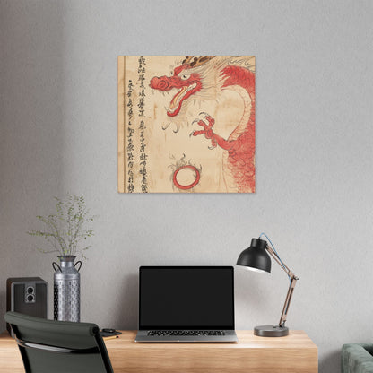 Red Dragon - Year of The Dragon  -  Fine Art Print on Canvas