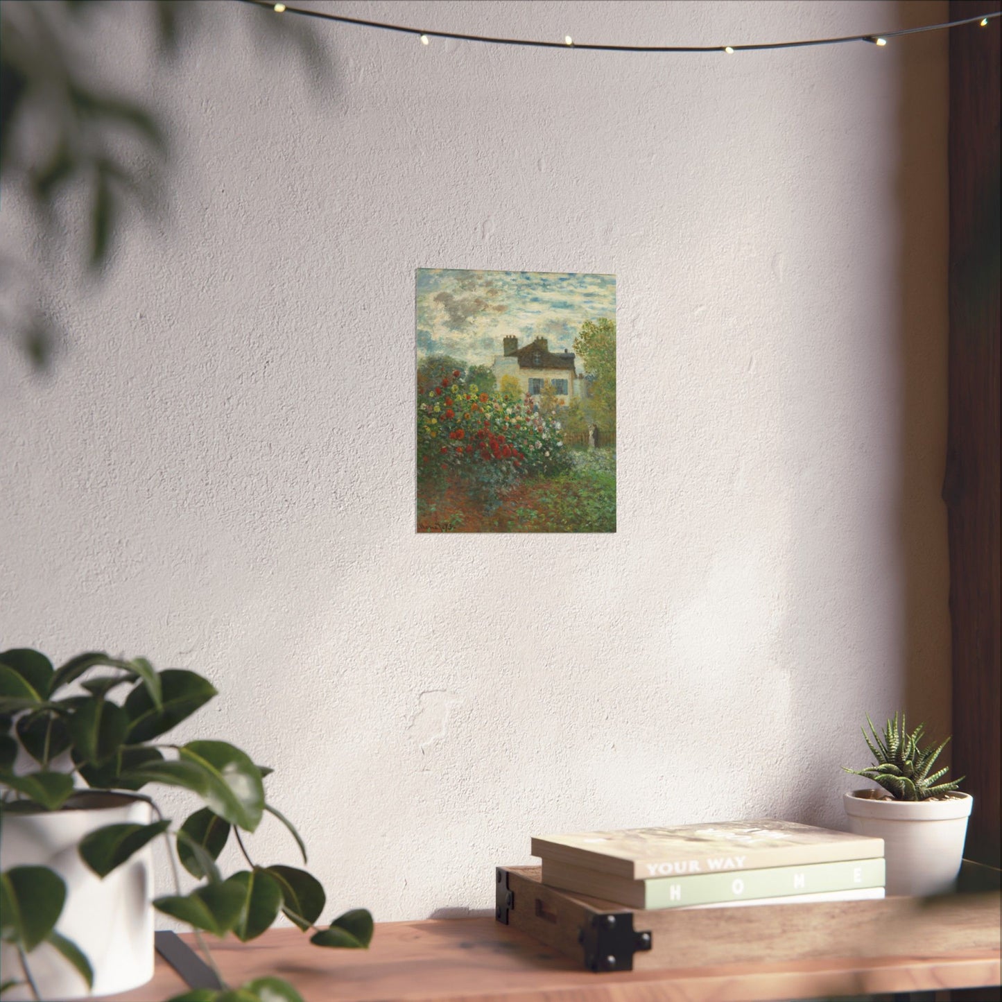 Monet - Artist's Garden at Argenteuil Fine Art Print