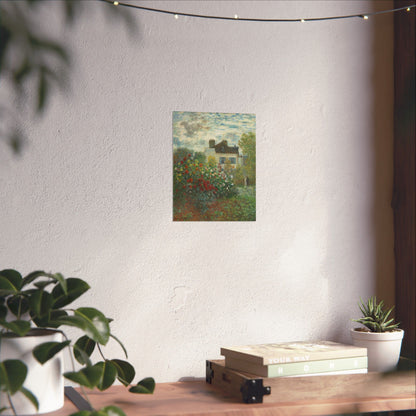 Monet - Artist's Garden at Argenteuil Fine Art Print