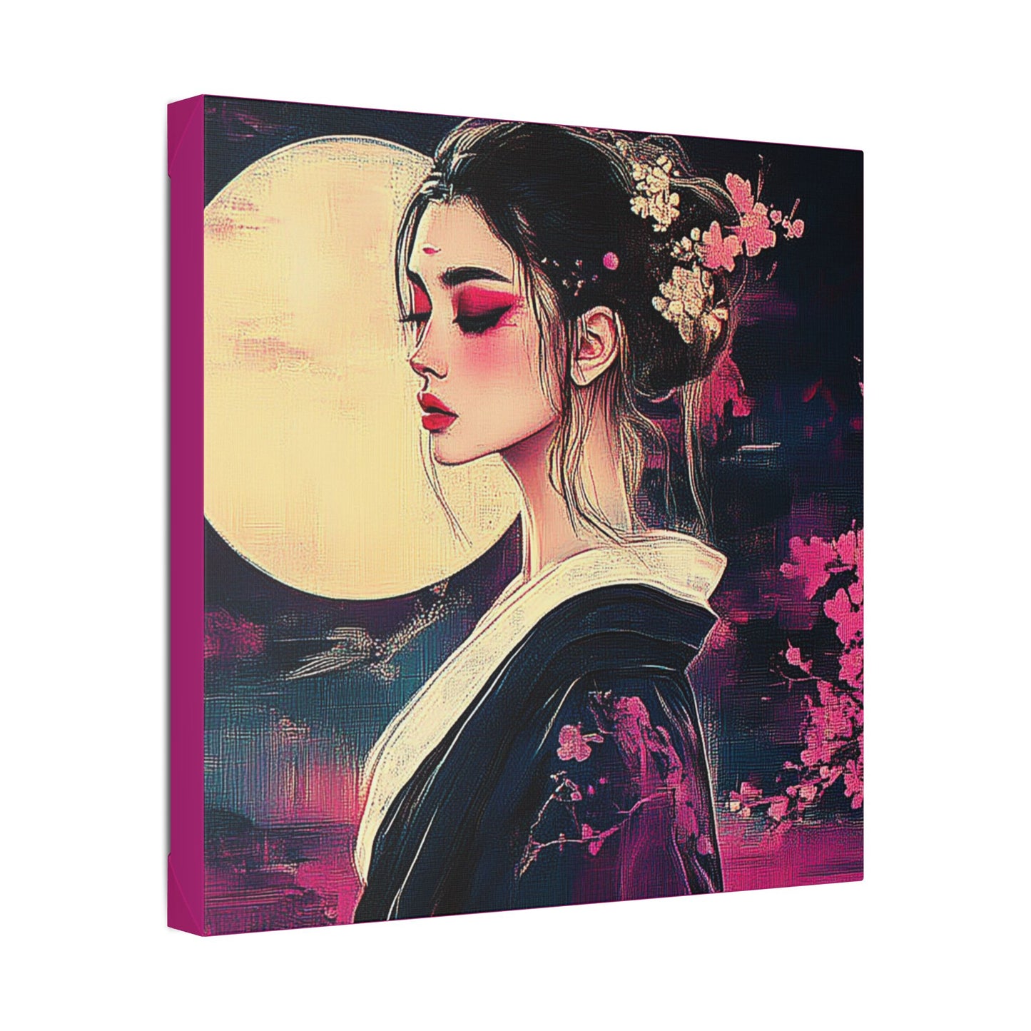 Magenta Moon - Fine Art Print on Canvas