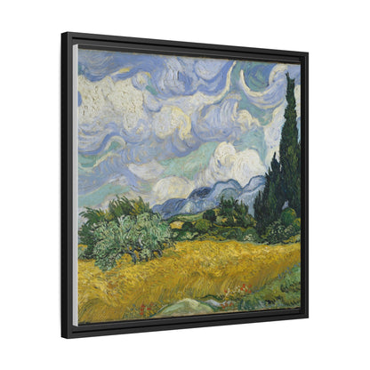 Van Gogh - Wheat Field with Cypresses - Museum Collection - Framed Canvas Print