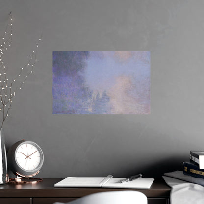 Branch of the Seine near Giverny in Mist - Monet Fine Art Poster