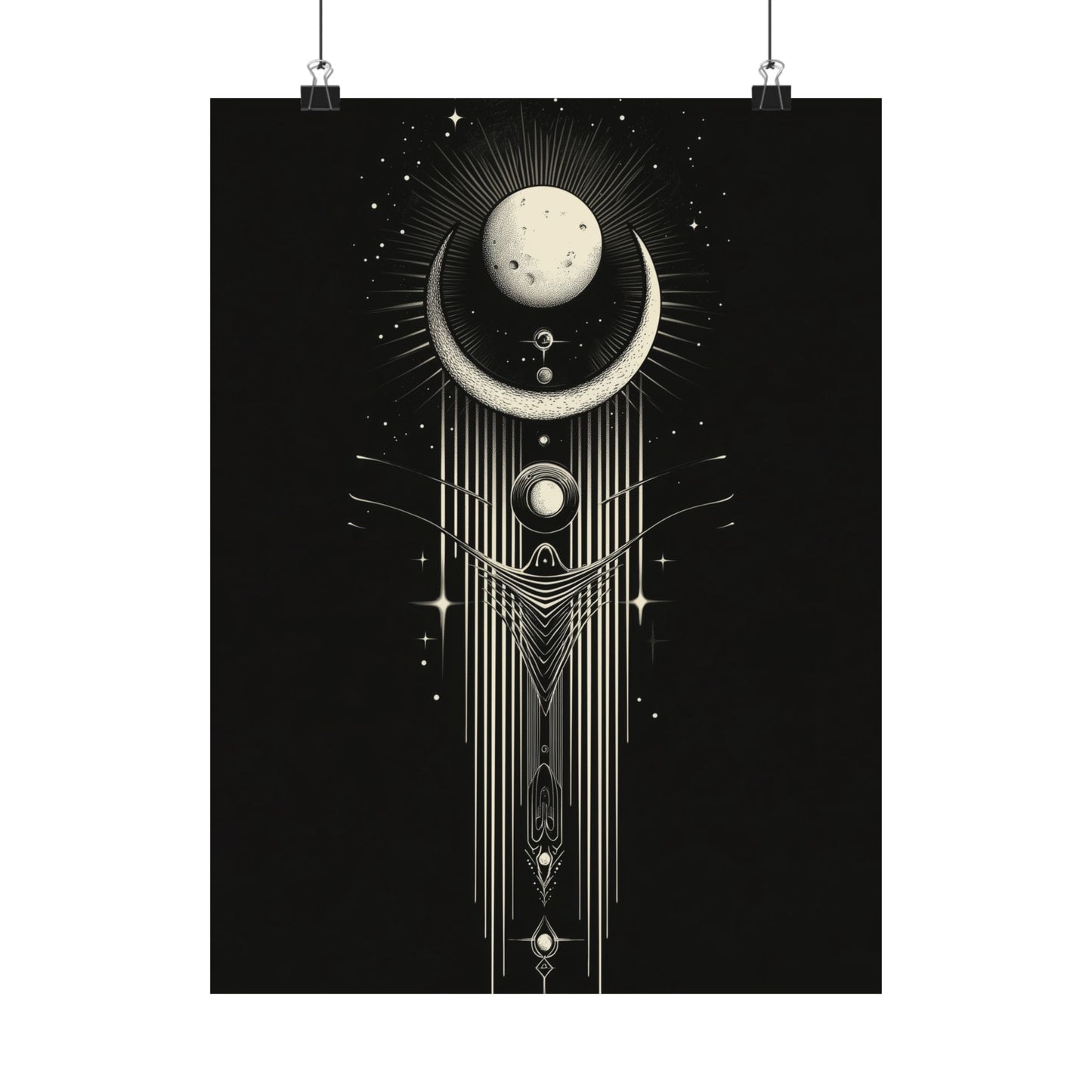 Guided by the Moon - Fine Art Print - Cosmic Poster - Celestial Wall Art - Astronomy Lovers - Space - Ethereal