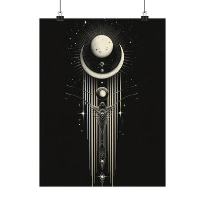 Guided by the Moon - Fine Art Print - Cosmic Poster - Celestial Wall Art - Astronomy Lovers - Space - Ethereal