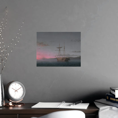 Lumber Schooners at Evening Penobscot Bay - Maritime Fine Art Poster