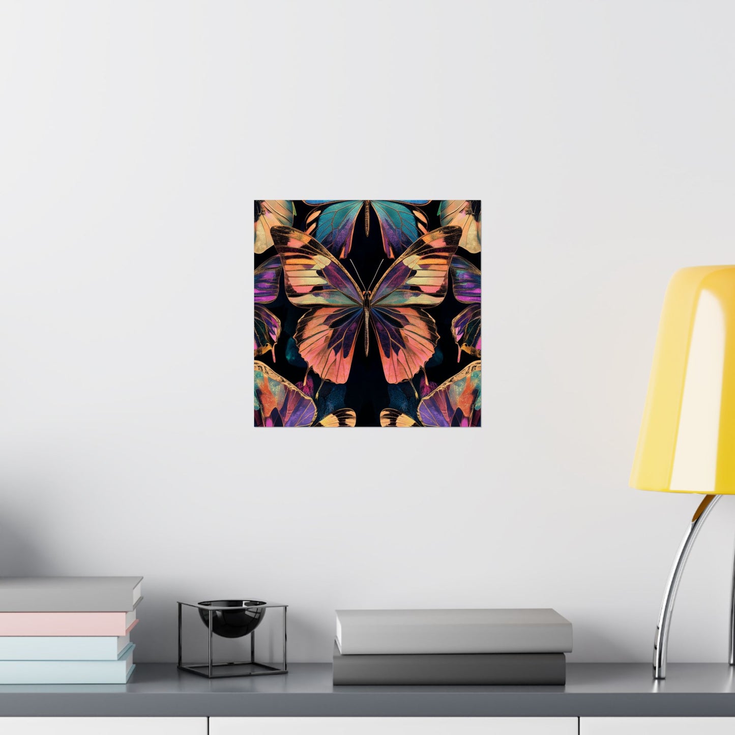 Vibrant Boho Butterflies Fine Art Pint - Matte Poster - Colorful Wall Art for Nature Lovers