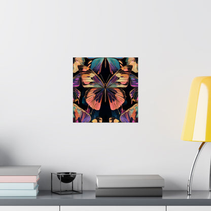 Vibrant Boho Butterflies Fine Art Pint - Matte Poster - Colorful Wall Art for Nature Lovers