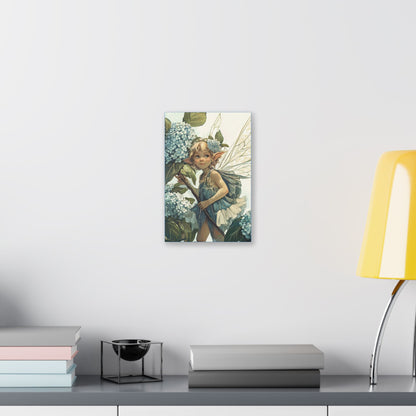 Blue Hydrangea - Flowers & Fairies Collection - Fine Art Print on Canvas