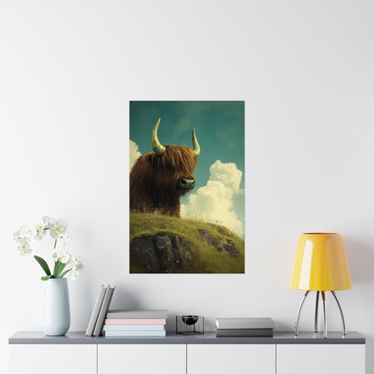 Highland Cow Whimsical Fine Art Print