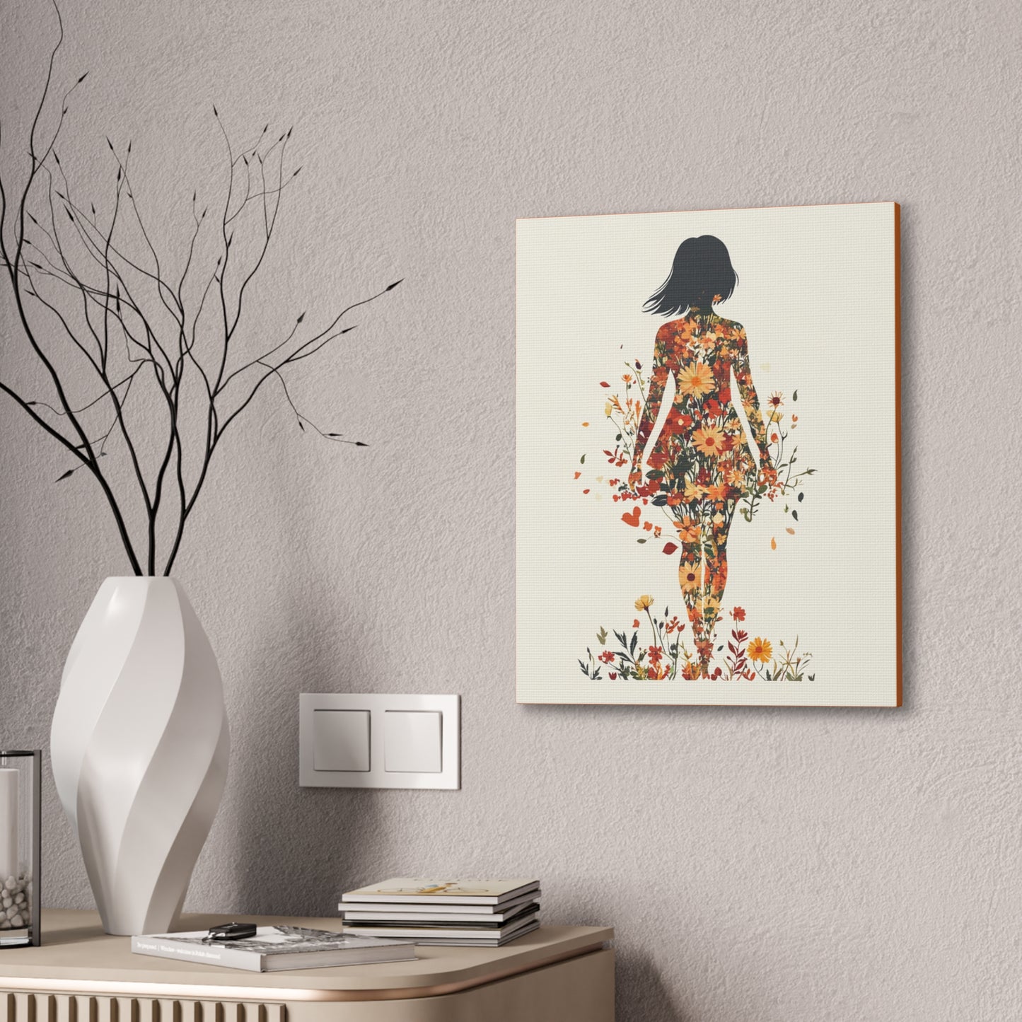 You Belong Among the Wildflowers  - Flower Girl - Print on Canvas