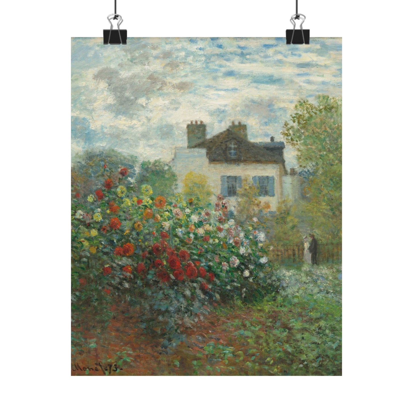 Monet - Artist's Garden at Argenteuil Fine Art Print