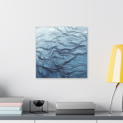 Mood Blue Abstract Blue Canvas Wall Art