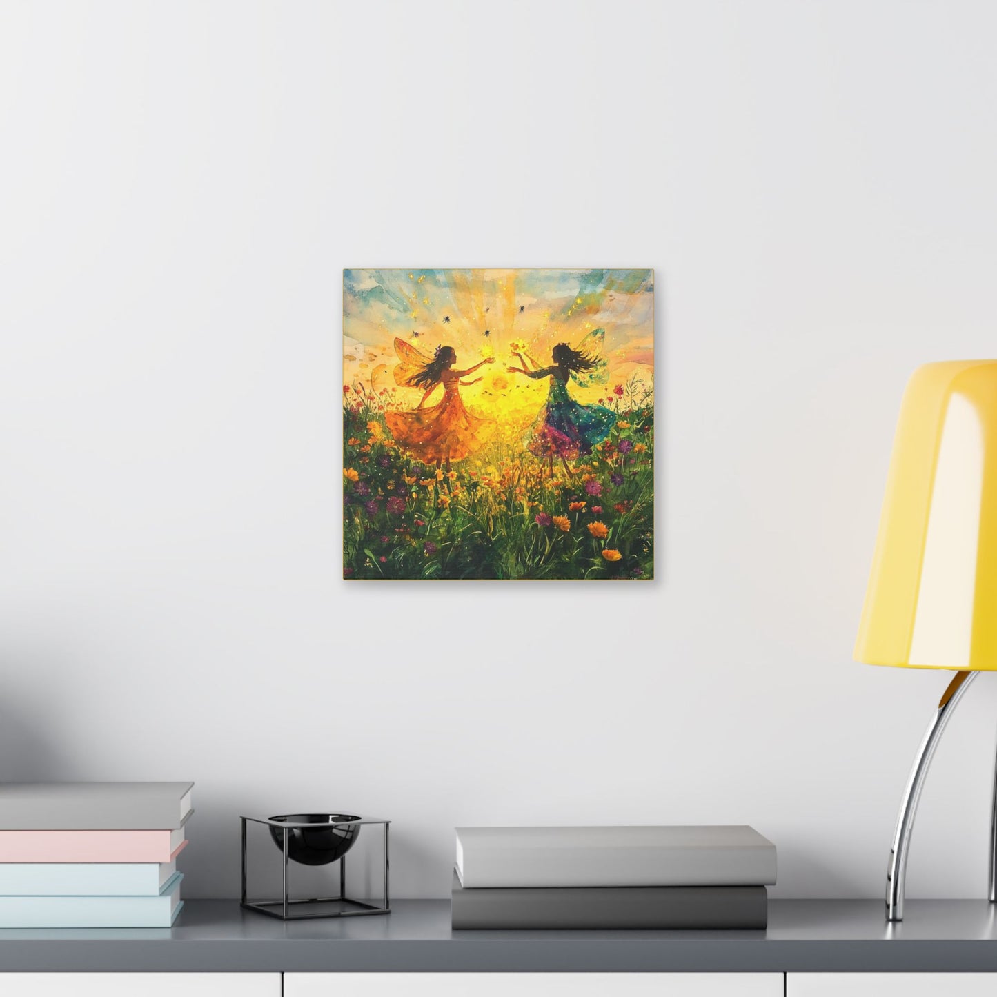 Waking the Sun - Fairies & Flowers Collection - Wall Art - on Canvas