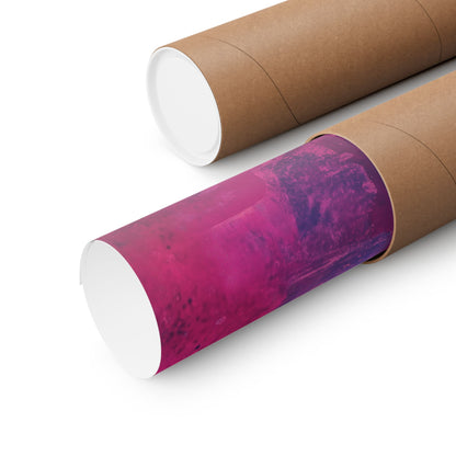 Magenta Dragonfly Watercolor Art Print - Matte Vertical Posters