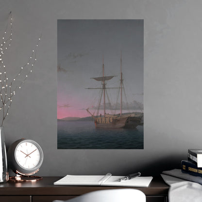 Lumber Schooners at Evening Penobscot Bay - Maritime Fine Art Poster