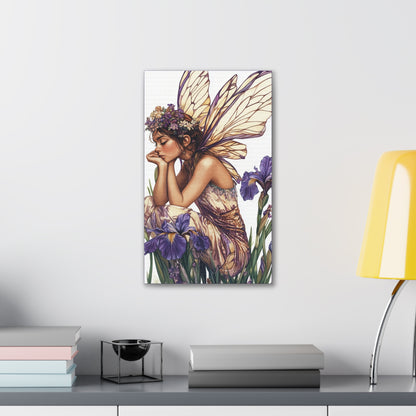 Iris You Were Here - Flowers & Fairies Collection - Fine Art Print on Canvas