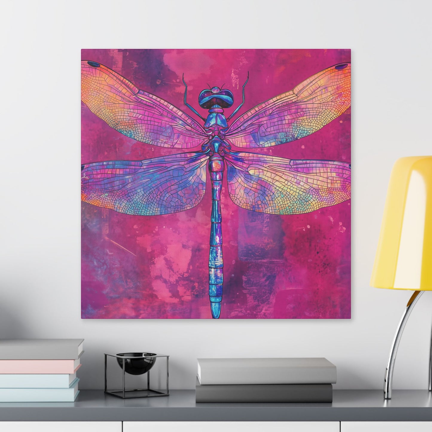 Vibrant Dragonfly - Secret Garden Series -  Fine Art Print on Canvas