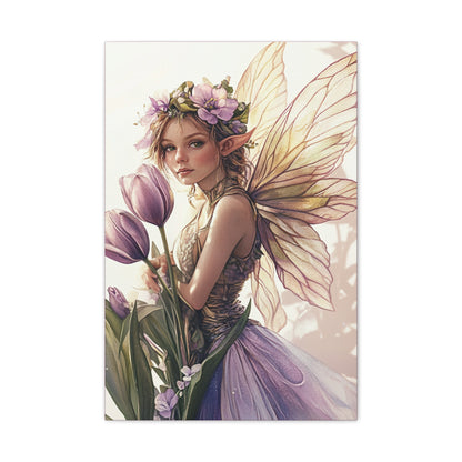 Tuesdays are for Tulips - Flowers & Fairies Collection - Fine Art Print on Canvas