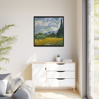 Van Gogh - Wheat Field with Cypresses - Museum Collection - Framed Canvas Print