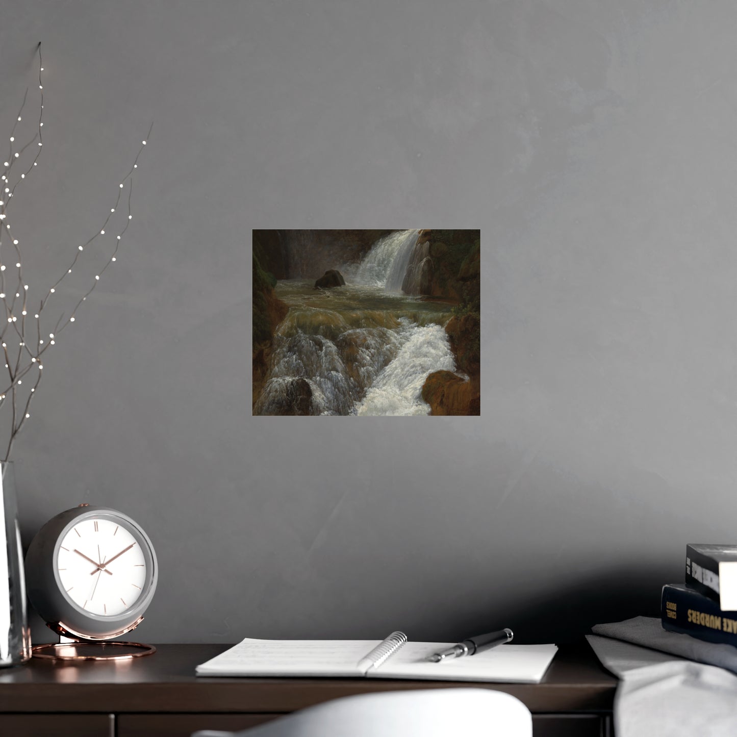 Waterfalls at Tivoli - Italian Landscape Fine Art Poster