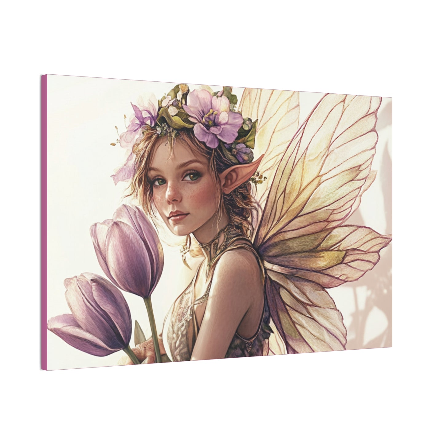 Tuesdays are for Tulips - Flowers & Fairies Collection - Fine Art Print on Canvas
