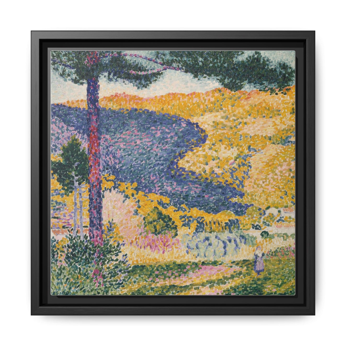Valley with Fir Shade on the Mountain - Museum Collection - Framed Canvas Print