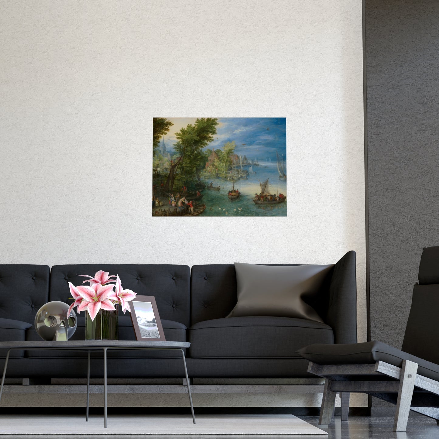 River Landscape Scene - Dutch Golden Age - Vintage Fine Art Print