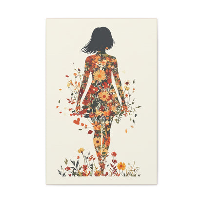 You Belong Among the Wildflowers  - Flower Girl - Print on Canvas