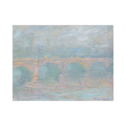 Waterloo Bridge London at Sunset - Monet Fine Art Poster