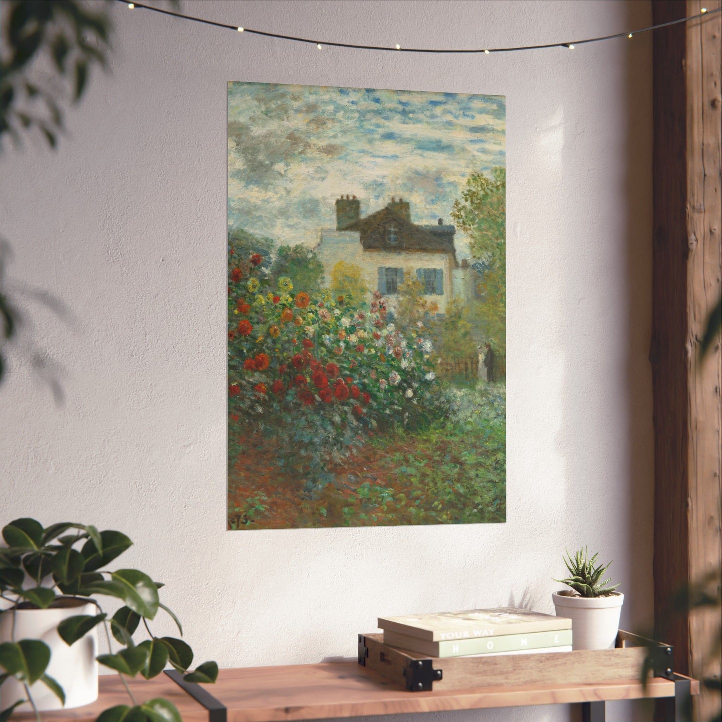 Monet - Artist's Garden at Argenteuil Fine Art Print