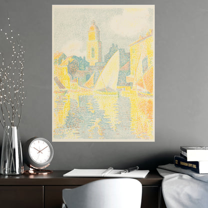 Port of Saint-Tropez - Signac Pointillist Fine Art Poster