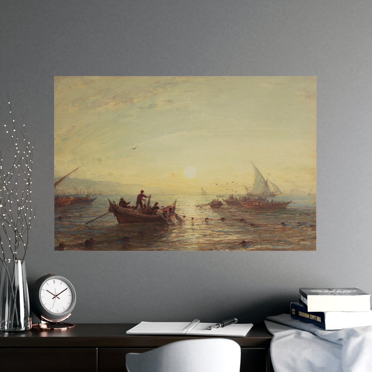 Tuna Fishing at Sunrise Marseilles - Maritime Fine Art Poster