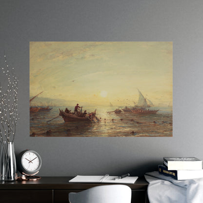 Tuna Fishing at Sunrise Marseilles - Maritime Fine Art Poster