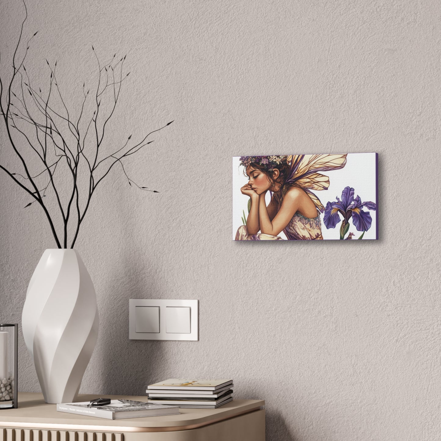 Iris You Were Here - Flowers & Fairies Collection - Fine Art Print on Canvas